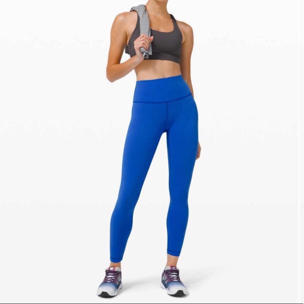 Lululemon Wunder Train High-Rise Tight 25" cerulean blue size 16 EUC